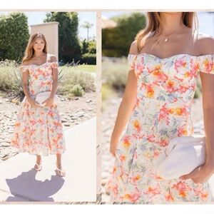 Floral Off-Shoulder Dress